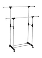 Buy Generic - Double Pole Cloth Hanger Silver/Black in UAE