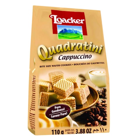 Loacker Quadratini Cappuccino Wafer - 110 Gm