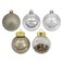 Christmas Designed Baubles Gold &amp; Silver 6cm 30Pcs/Box