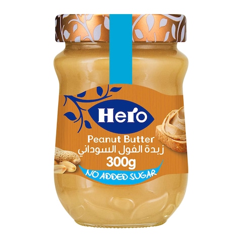 Hero Peanut Butter No Added Sugar - 300 gm