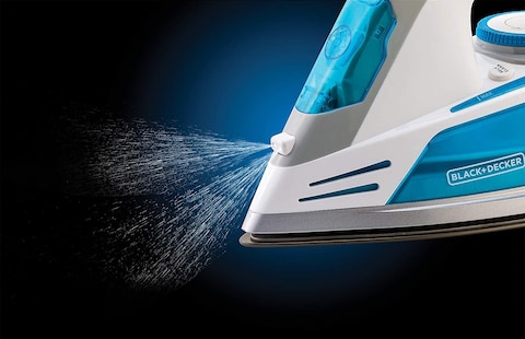 Black &amp; Decker 2800W 2 Way Auto Shut-Off Anti Drip, Anodized Sole Plate Variable Steam Iron, Blue - X2800-B5, 2 Years Warranty