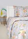 KLUB LINEN Double Comforter 4PC Set Jasmine Blossom 144TC Poly Cotton Printed Design