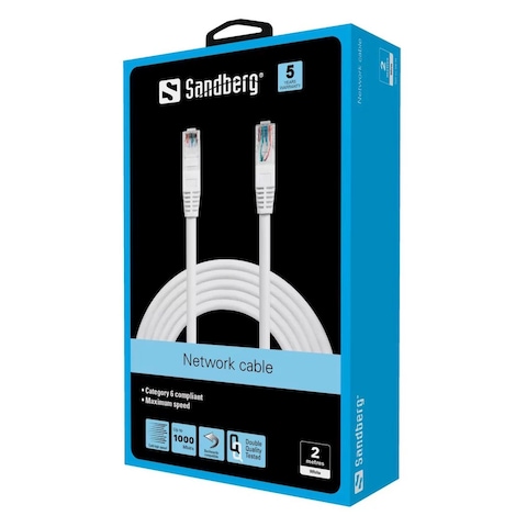 Sandberg UTP Cat6 Network Cable 2m White