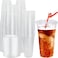 24Oz Pack of 2000Pc Disposable Plastic Juice Cups with Lids Clear
