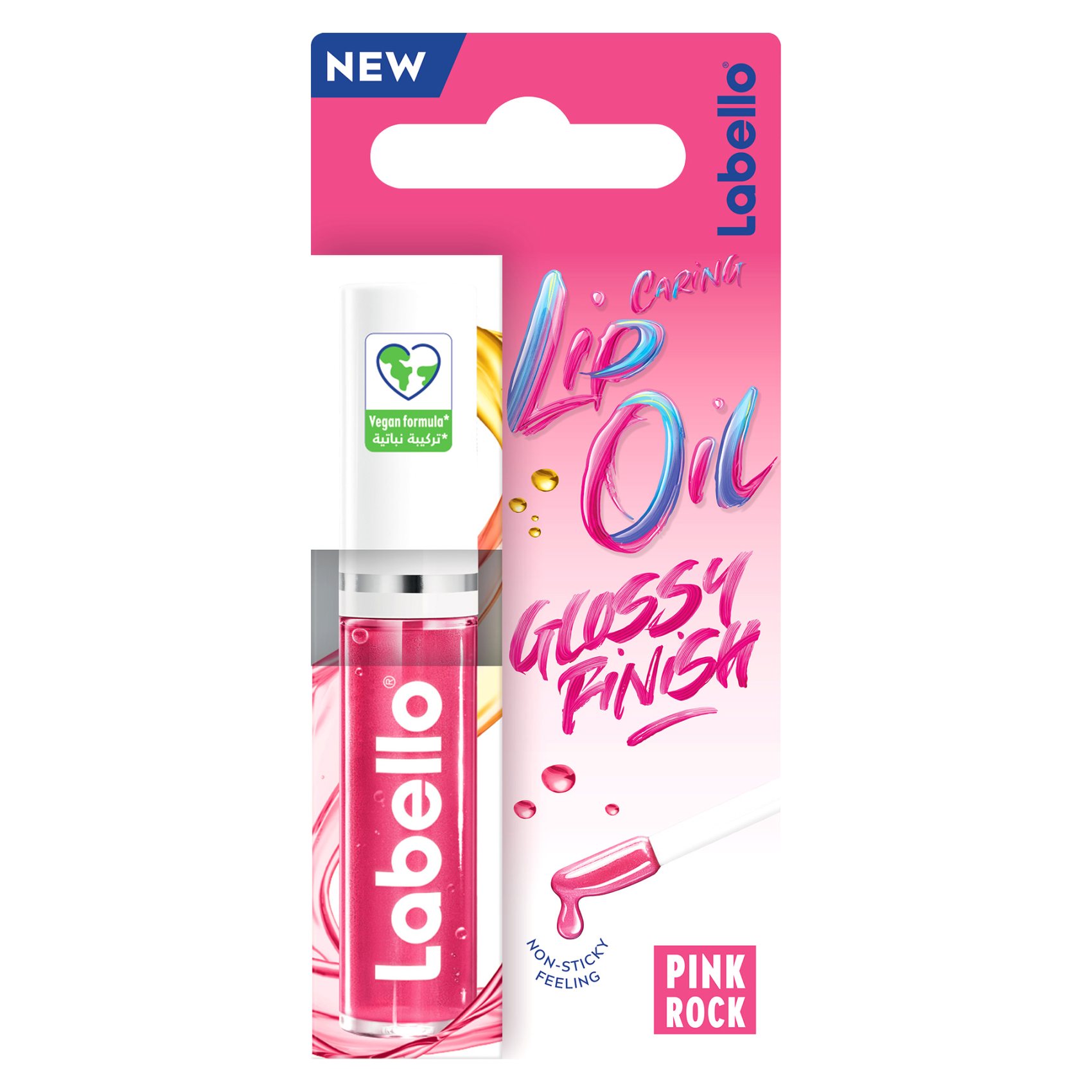 Labello Lip Oil Moisturising Lip Care Glossy Finish Pink Rock 5.5 ml