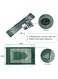 Generic Portable Waterproof Muslim Travel Pocket Prayer Mat With Compass Dark Green/White 100X60Cm