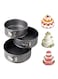 Generic 3-Piece Non-Stick Cake Mould Set Black