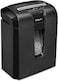 Fellowes 4600001 Shredder Cross-Cut, 10Sht Cap, 15-1/4"X10"X19", Black