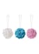 Marrkhor 3-Piece Loofah Bath Sponge Puff Set, Multicolour, 11X9X10Cm