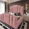 In House Paris Velvet Bed Frame - King - 200x200 cm - Light Pink