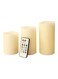 Generic 3-Piece Flameless Candle With Remote Control Set Multicolour 285G