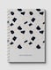 Lowha Spiral Notebook With 60 Sheets And Hard Paper Covers With Terrazzo Style Design, For Jotting Notes And Reminders, For Work, University, School