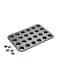 Generic 24-Cavity Cheese Cake Pan Mould Black 39X26cm