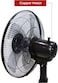 Nobel 16 Inch 90 Degree Oscillation Stand Fan With Multi Speed Function And Dual Frequency, 3 Blades With Air Vortex Technology NF140 Black