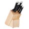 Tefal K232S5 Ice Force 5 Knife Wooden Block Brown