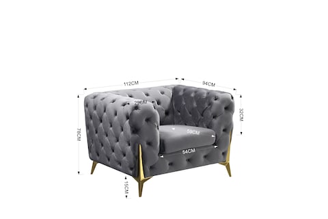 chesterfield moon Six seater living room sofa set furniture Italian modern luxury style velvet fabric chesterfield sofa