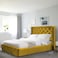 In House Lychee Velvet Bed Frame - Queen - 200x160 cm - Gold