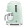Smeg Drip Filter Coffee Machine DCF02PGUK, 1050 W, 1.4 L, Green, Antislip Base