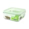 Glasslock Square Food Container Clear/Green 900ml