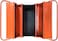 Metal Tool Box 21" HD, Orange Grey Color, 3-Tier Foldable Big Tool Box Metal Material Side by Side Open Folding Tool Box