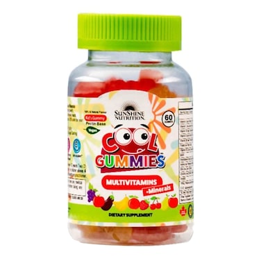 Sunshine Nutrition Vegan Multivitamins Cool Gummies Dietary Supplement 60 Gummies 60 Tablets