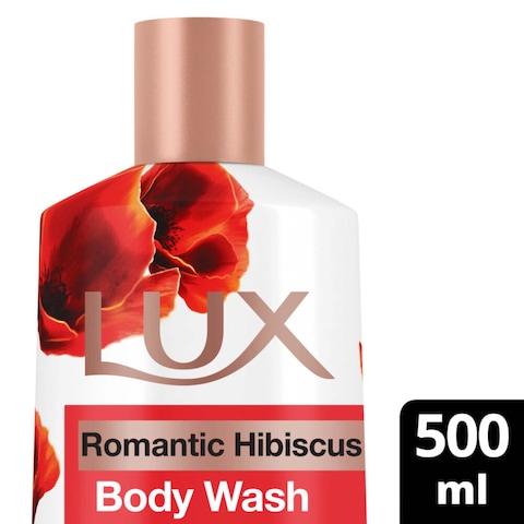 Buy Lux Perfumed Body Wash Romantic Hibiscus For 24 Hours Long Lasting Fragrance 500ml in Saudi Arabia