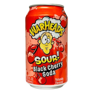 Warheads Sour Black Cherry Soda Drink 355ml