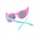 Atom baby sunglasses, K101-1, Polarized UV400 sunglasses for Girls, Age 3-10 shiny pink frame shiny green temple smoke polarized lens