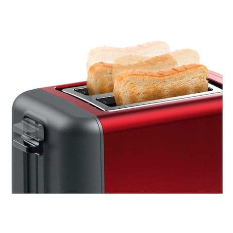 Bosch DesignLine Compact Toaster TAT3P424GB 970W Red