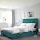 In House Las Palmas Velvet Bed Frame - Single - 200x90 cm - Turquoise