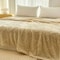 Luna Home 3D Imitation Butterfly Fleece Soft Blanket, Ivory color.