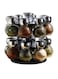 El-Andalos 18068 Spice Ware With Rack - 16 Pieces, Black Silver