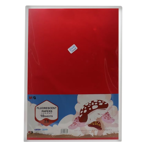 M&amp;G 4662P Luminous Fluorescent Paper A4 10 Sheets