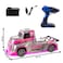 Fitto High Speed RC Truck for Girls, 2.4 GHZ High Speed Racing Car, 4x4 Off Road with Spoilers, Electric Rock Climbing stunt car, Birthday Gift for Kids Age 6 7 8 9 10 11 12, Pink
