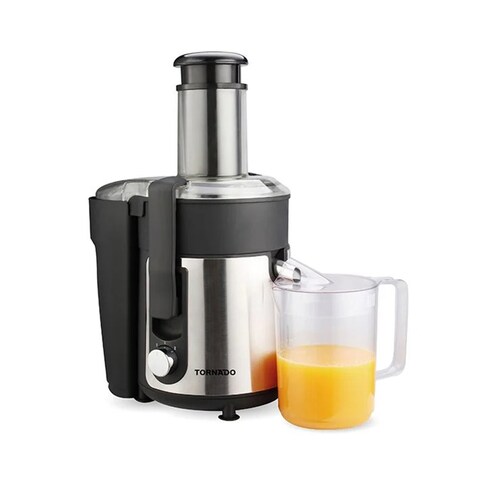 Tornado Fruit Juicer 800 Watt - Stainless Steel - Black/Silver - CJ-800T