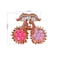 Aiwanto Hair Clips Girls Beautiful Hair Accessories 2 Pcs - Rose & Pink Stoned