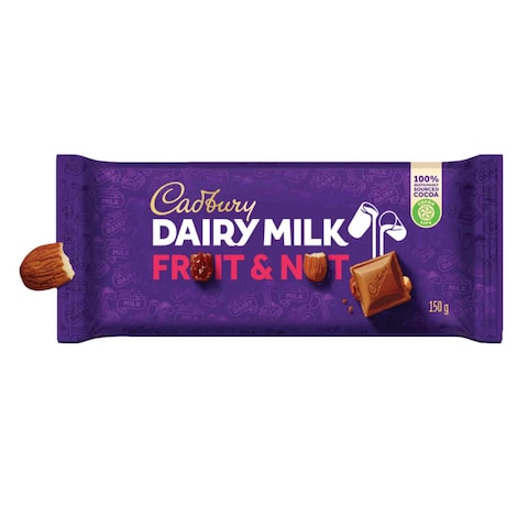 Cadbury Dairy Milk Fruit And Nut Chocolate Bar 150g