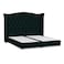 In House Al Dimashqi Linen Bed Frame - King - 200x200cm - Dark Green