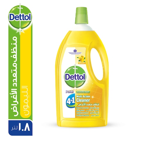 Dettol 4 In 1 Lemon Multi Action Cleaner - 1.8 Liter
