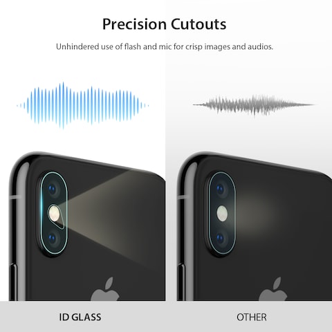 Ringke - iPhone X Lens Protective Glass Invisible Defender Tempered Glass Protective 9H Hard
