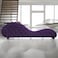 In House Romantic Chaise Longue Luxury And Romantic Design Sofa With Bed Mode Upholstery Pattern Of Velvet Fabric - Dark Purple