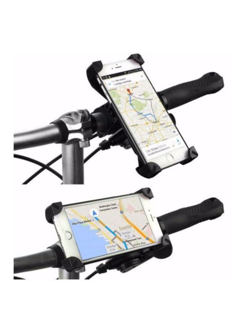 Generic - Universal Adjustable Mobile Phone Mount Holder IPhone/Samsung 4 - 6.5inch Black