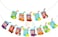 Party Time Hawaiian Fruits Happy Birthday Banner, Fruit Juice Banners For Girls, Boys, Kids, Adults Hawaiian Themed Birthday Party Decorations  (4.7 x 6.2 inch) - Party Supplies