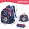 Eazy Kids 17" Set of 3 School Bag with Lunch Bag and Pencil Case Football - Blue