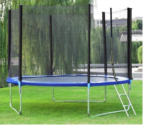 Rainbow Toys, Trampoline 12Ft Free Installation And Delivery High Quality Kids Fitness Exercise Equipment Outdoor Garden Jump Bed Trampoline With Safety Enclosure