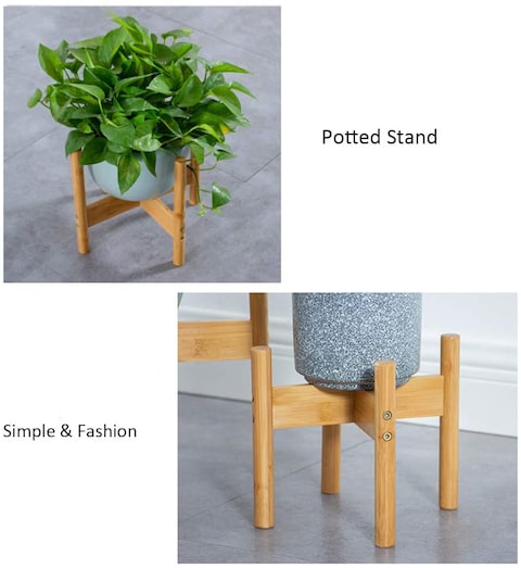 Aiwanto Plant Stand Plant Pot Stand Decoration Indoor Outdoor Plant Stand Wooden Flower Pot Holder Plant Pot Stand Decoration Plant Stand(L)(Need Install)