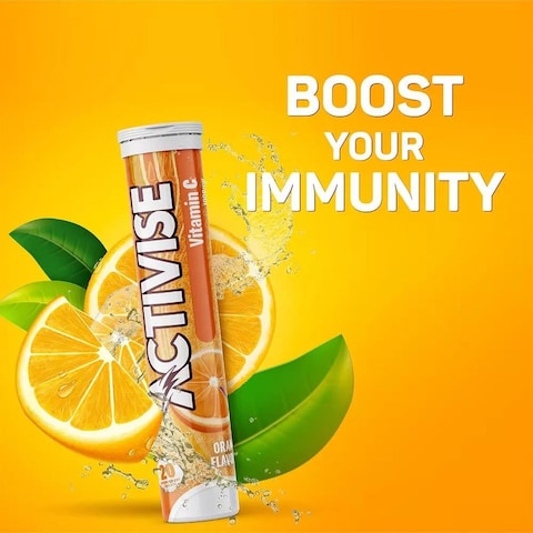 Activise Vitamin C 1000mg Orange Flavour Effervescent 20 Tablets