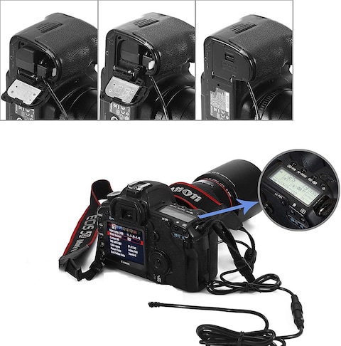 DMK Power ACK-E6 DR-E6 AC Power Adapter Charger DC Coupler kit (Replace LP-E6 LP-E6N Battery) for Canon EOS 5DS 6D 7D 60D 70D 60Da 80D 5D Mark II III IV 7D Mark II 5DS R Fully-Decoded