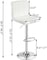Galaxy Design Adjustable Bar Stools PU Leather Swivel Lift Kitchen Counter Pub Chair White Color - Size ( D x W x H ) 40 x 40 x 110 cm Model - GDF-J201.
