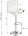 Galaxy Design Adjustable Bar Stools PU Leather Swivel Lift Kitchen Counter Pub Chair White Color - Size ( D x W x H ) 40 x 40 x 110 cm Model - GDF-J201.